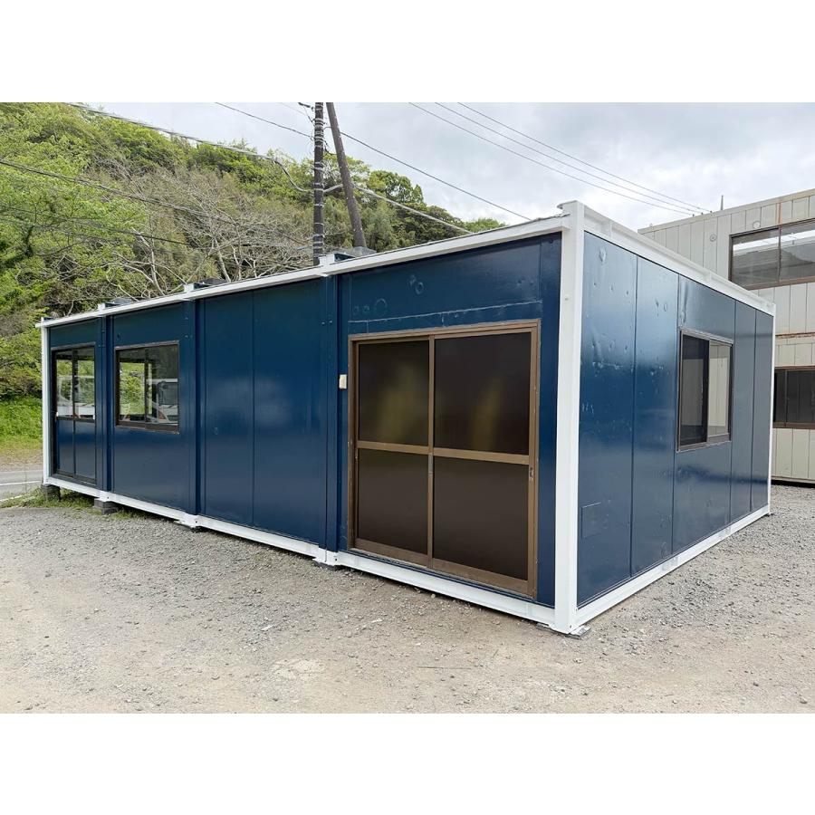 ナガワ トイレ付 5.6m15.8坪 4連棟 ユニットハウス 31.6畳 52.2平米