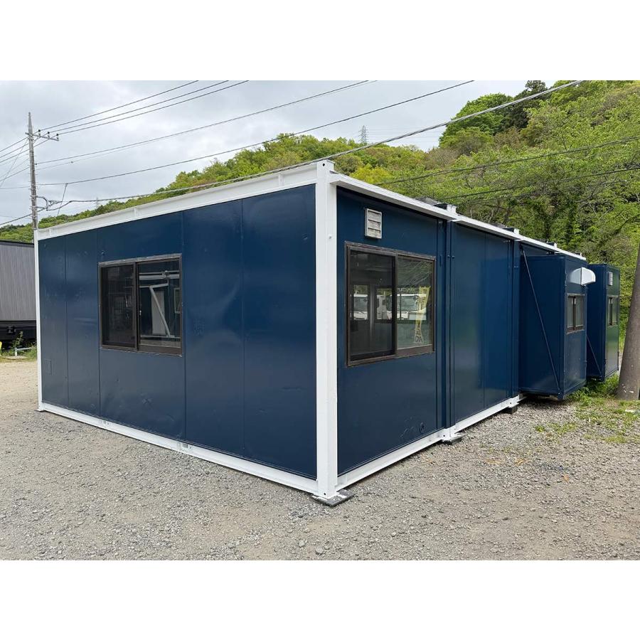ナガワ トイレ付 5.6m15.8坪 4連棟 ユニットハウス 31.6畳 52.2平米 