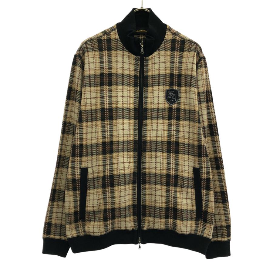 古着 Kinloch Anderson キンロックアンダーソン チェック柄 ワッペン ノーカラージャケット M ベージュ系 メンズ Kinloch Anderson キンロックアンダーソン チェック柄 ワッペン ノー