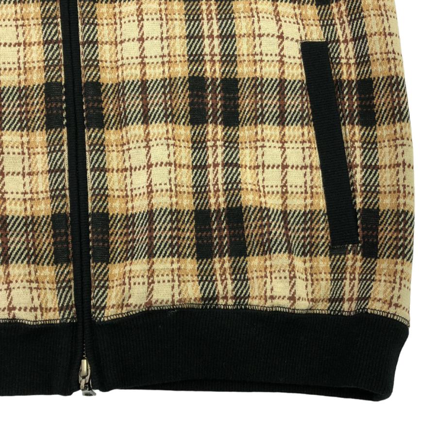 古着 Kinloch Anderson キンロックアンダーソン チェック柄 ワッペン ノーカラージャケット M ベージュ系 メンズ Kinloch Anderson キンロックアンダーソン チェック柄 ワッペン ノー