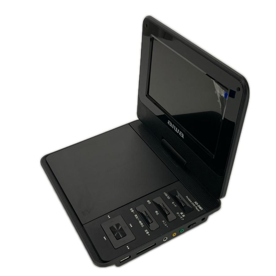 aiwa アイワ 7V型 ポータブルDVDプレーヤー XD-DW1 ブラック : BIG2nd