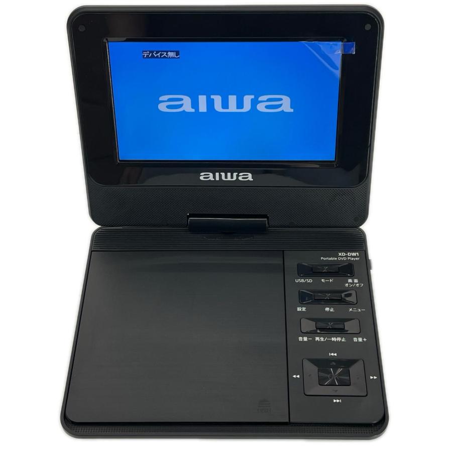 aiwa アイワ 7V型 ポータブルDVDプレーヤー XD-DW1 ブラック : BIG2nd