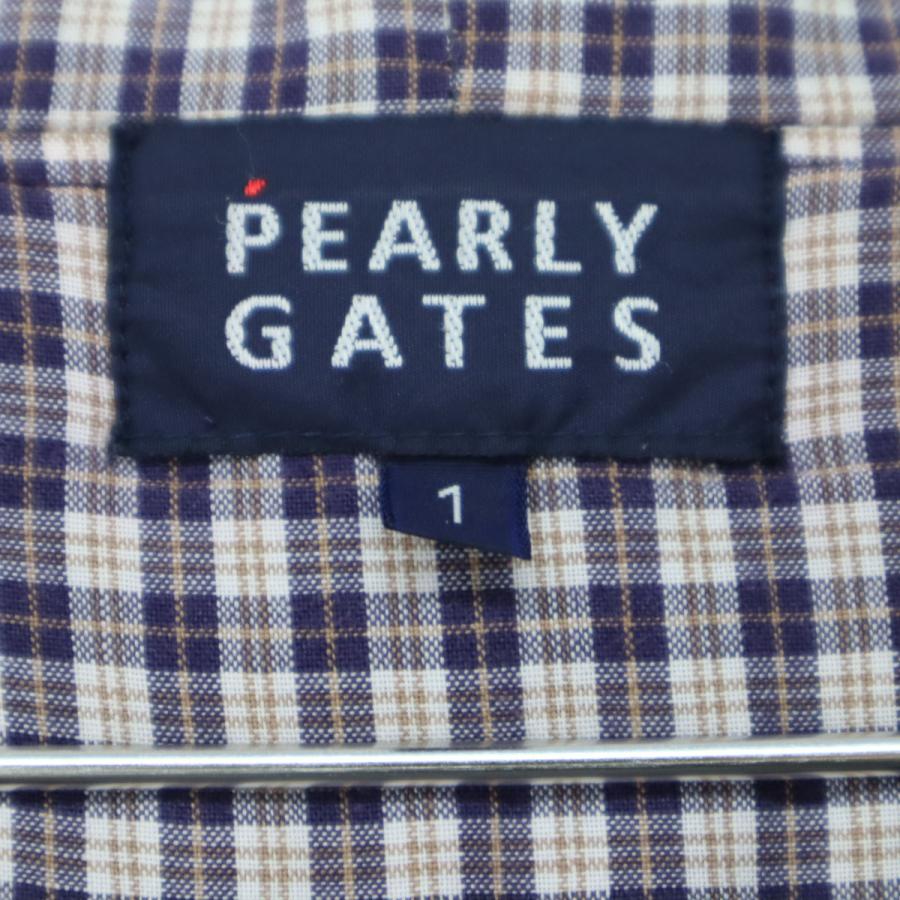 PEARLY GATES ロゴプリントパーカー美品 PEARLY GATES（パーリーゲイツ） 日本製 ロゴプリント 長袖 ジップ
