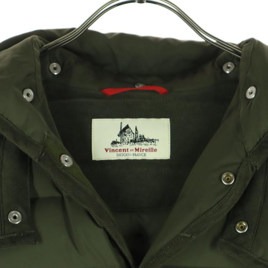 美品 Vincent et Mireille ヴァンソンエミレイユ 長袖 ダウンジャケット 40 カーキ メンズ 古着 中古_2