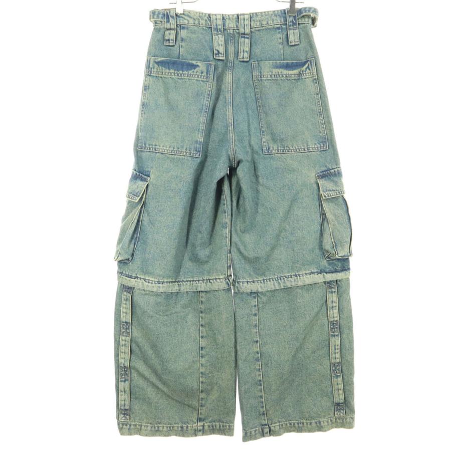 ZARA（ザラ） デタッチャブル ワイドデニムパンツ 38 ブルー 膝下