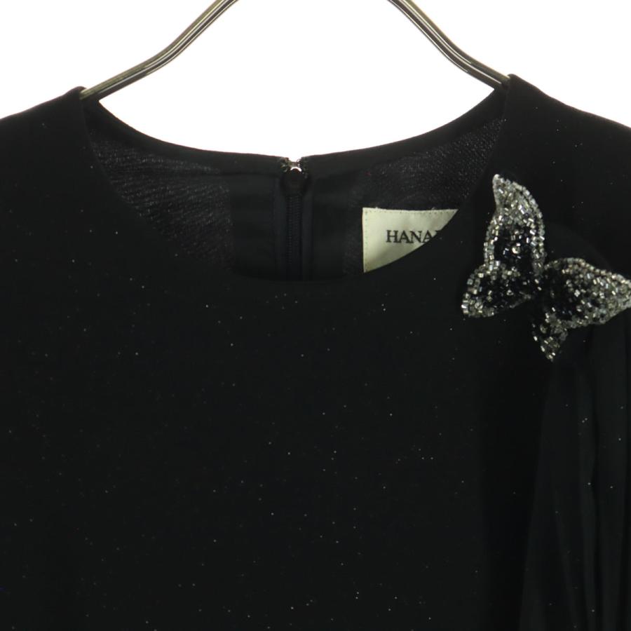 HANAE MORI（ハナエモリ） 美品 森英恵 日本製 蝶柄 長袖 膝丈