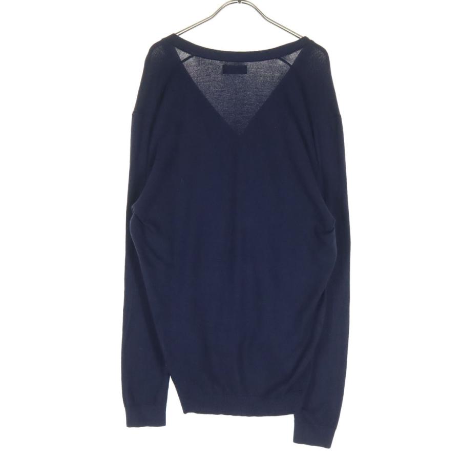 ZARA（ザラ） 美品 長袖 Vネック カーディガン L ネイビー レディース 