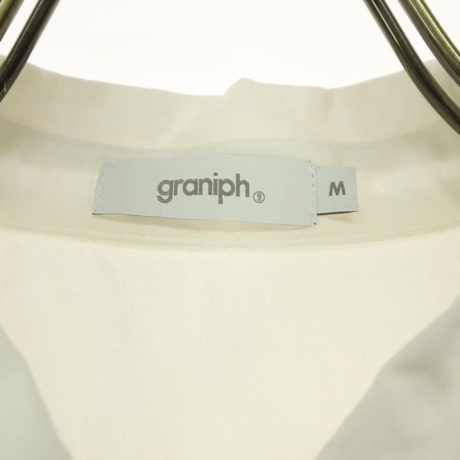 graniph グラニフ アニマル柄 長袖 シャツワンピース M アイボリー 