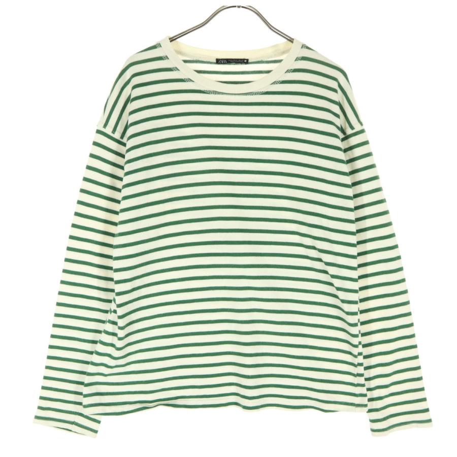 ZARA（ザラ） 美品 ボーダー柄 長袖 クルーネック カットソー S