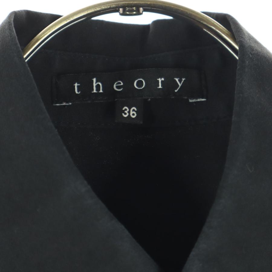 theory（セオリー） 長袖 ストレッチ シャツ 36 ブラック メンズ 古着