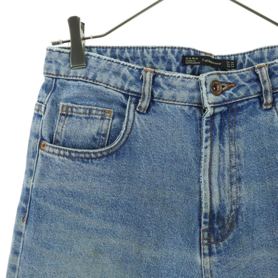 ZARA（ザラ） ジップフライ スリムデニムパンツ 36 ライトブルー