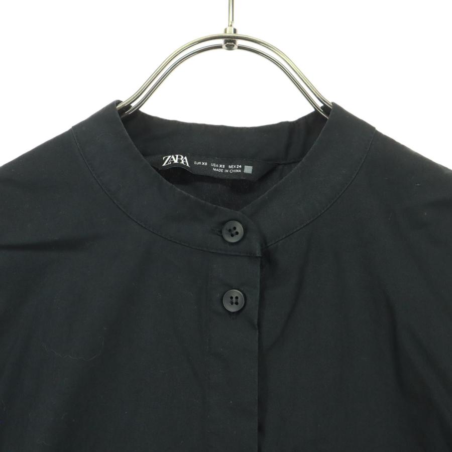 ZARA（ザラ） 美品 ノースリーブ シャツワンピース XS ブラック