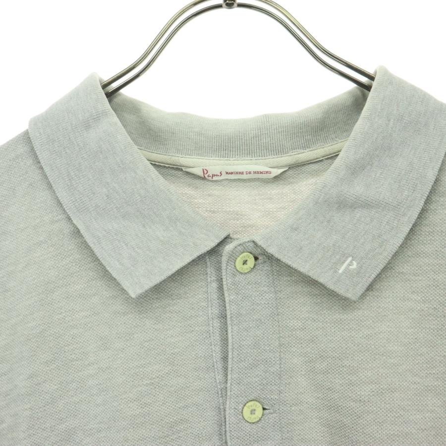PAPAS（パパス） 半袖 ポロシャツ グレー メンズ 古着 中古 : BIG2nd