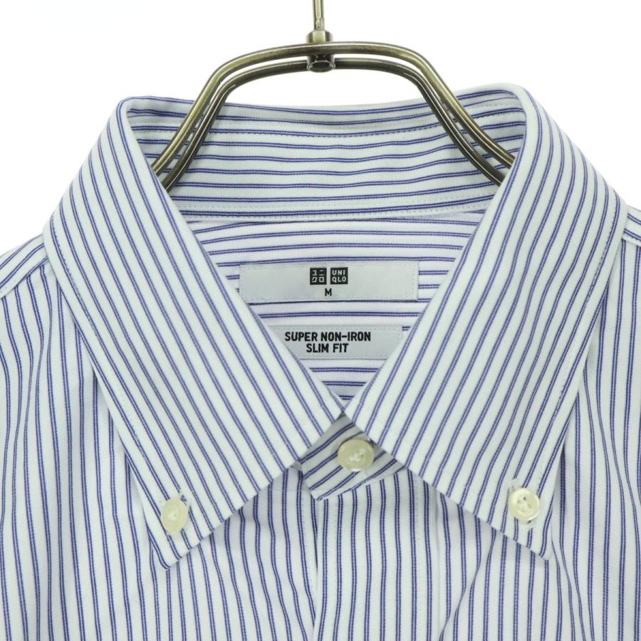 ユニクロ（UNIQLO） 未使用 ストライプ柄 長袖 ボタンダウンシャツ M