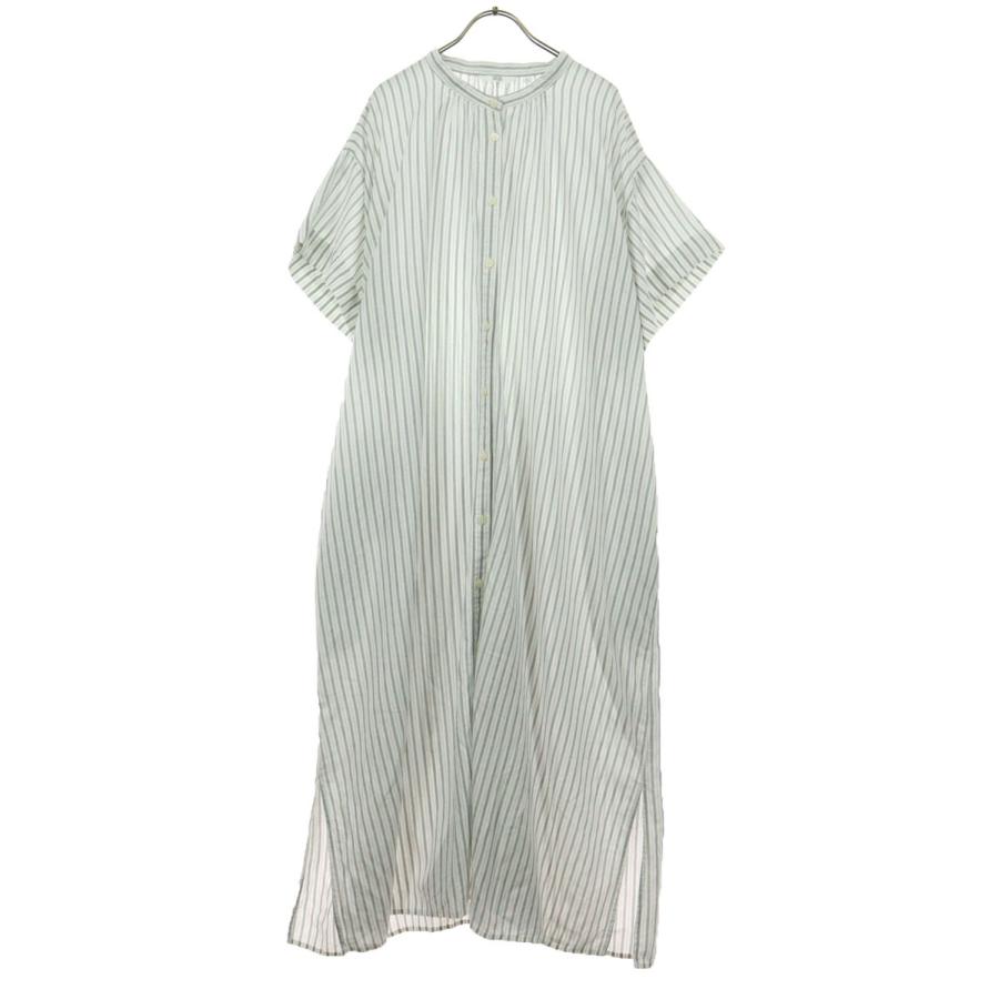 ユニクロ（UNIQLO） 美品 ストライプ柄 半袖 シャツワンピース 3XL