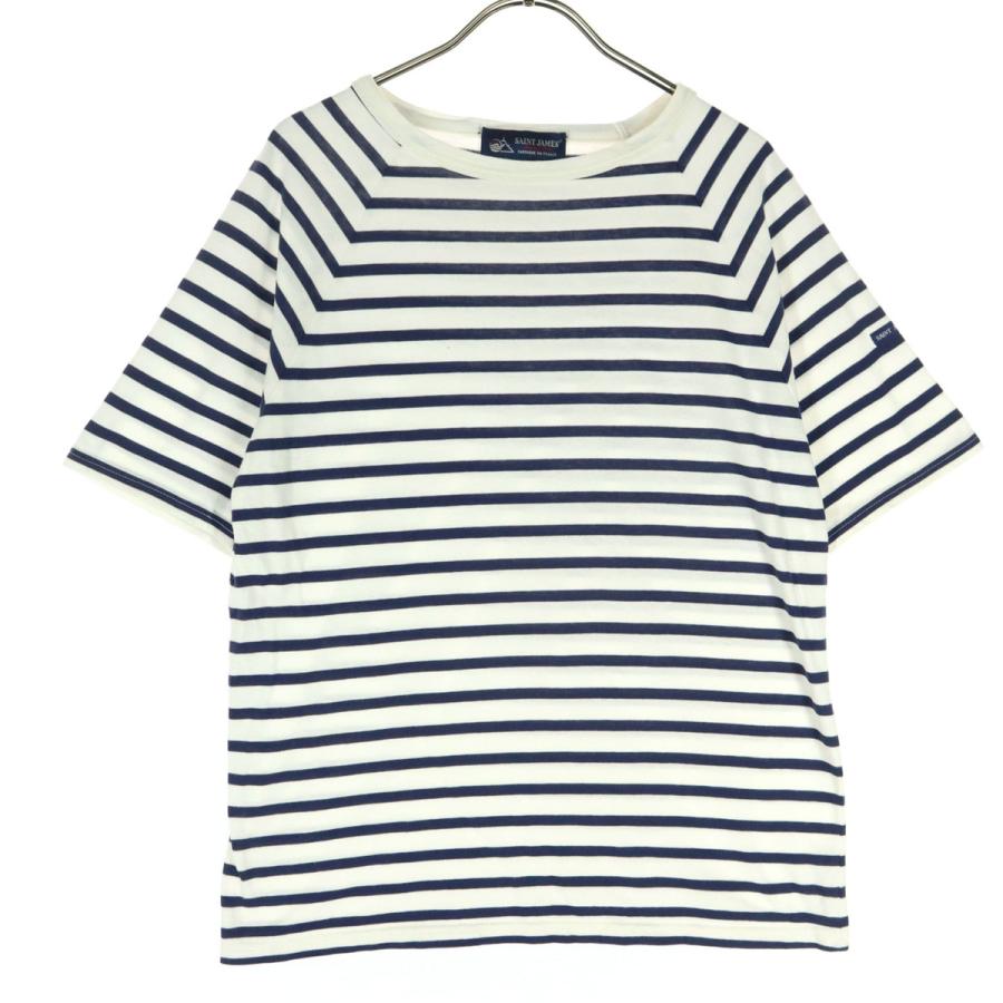 極美品 フランス製 セントジェームス ピリアック太ボーダーtシャツ T5 L SAINT JAMES（セントジェームス） 美品 フランス製 ボーダー柄 半袖