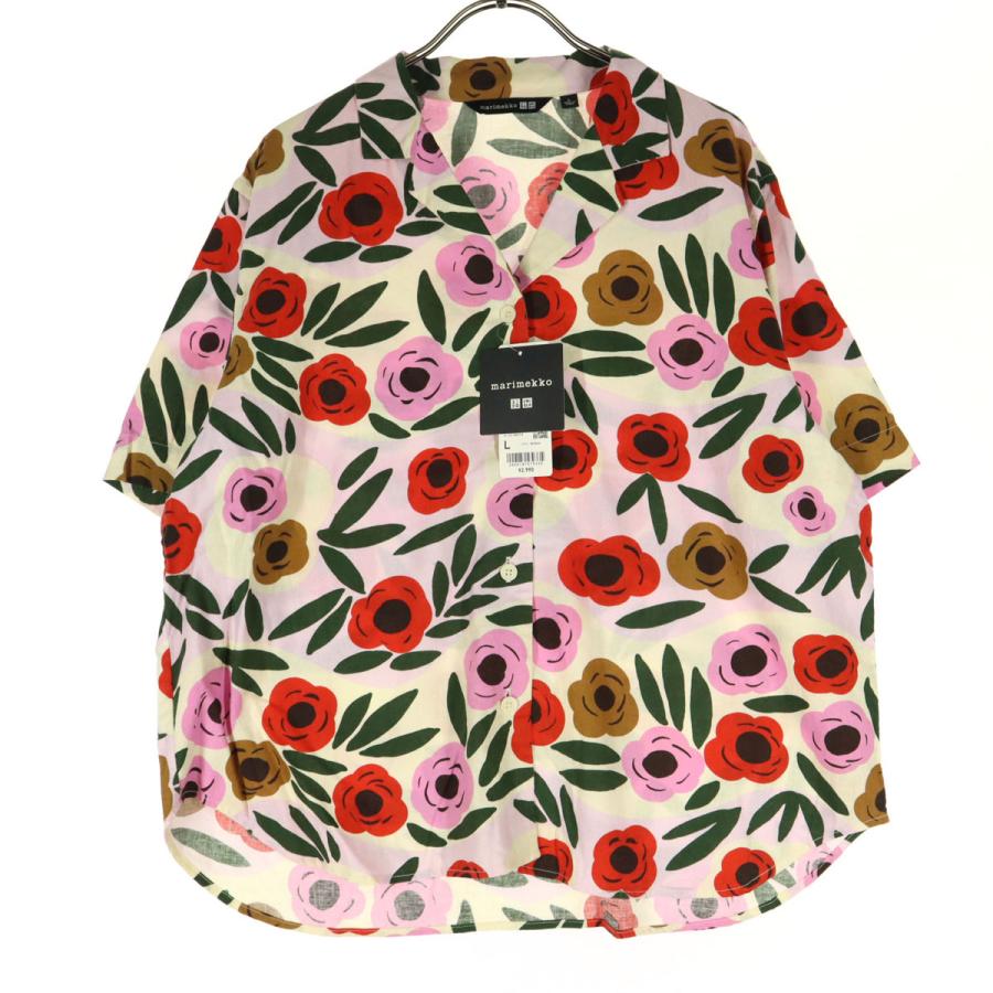 marimekko マリメッコ 花柄 半袖 ブラウス ユニクロ（UNIQLO） 未使用 Marimekko マリメッコ コラボ 花柄 半袖