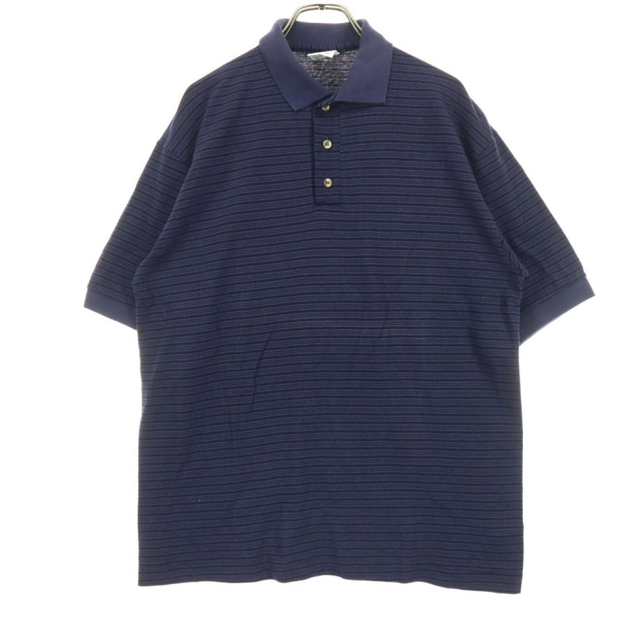 COTTON DELUXE コットンデラックス USA製 ボーダー柄 半袖 ポロシャツ