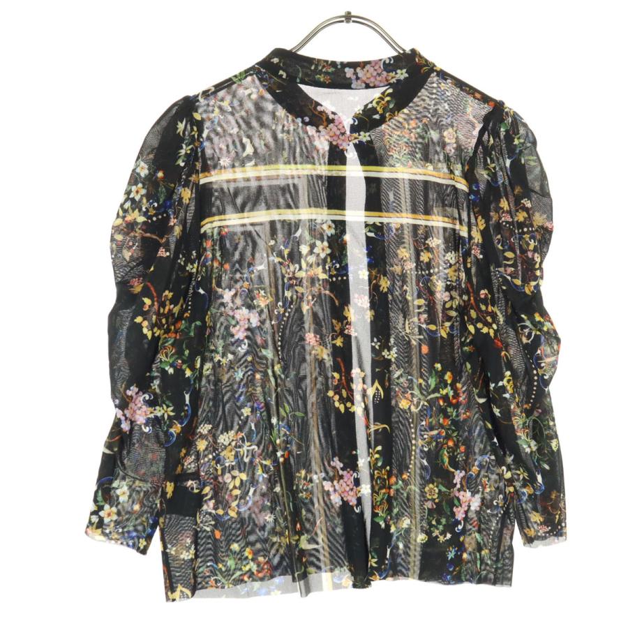 VIVIENNE TAM（ヴィヴィアンタム） 美品 花柄 5分袖 ブラウス L