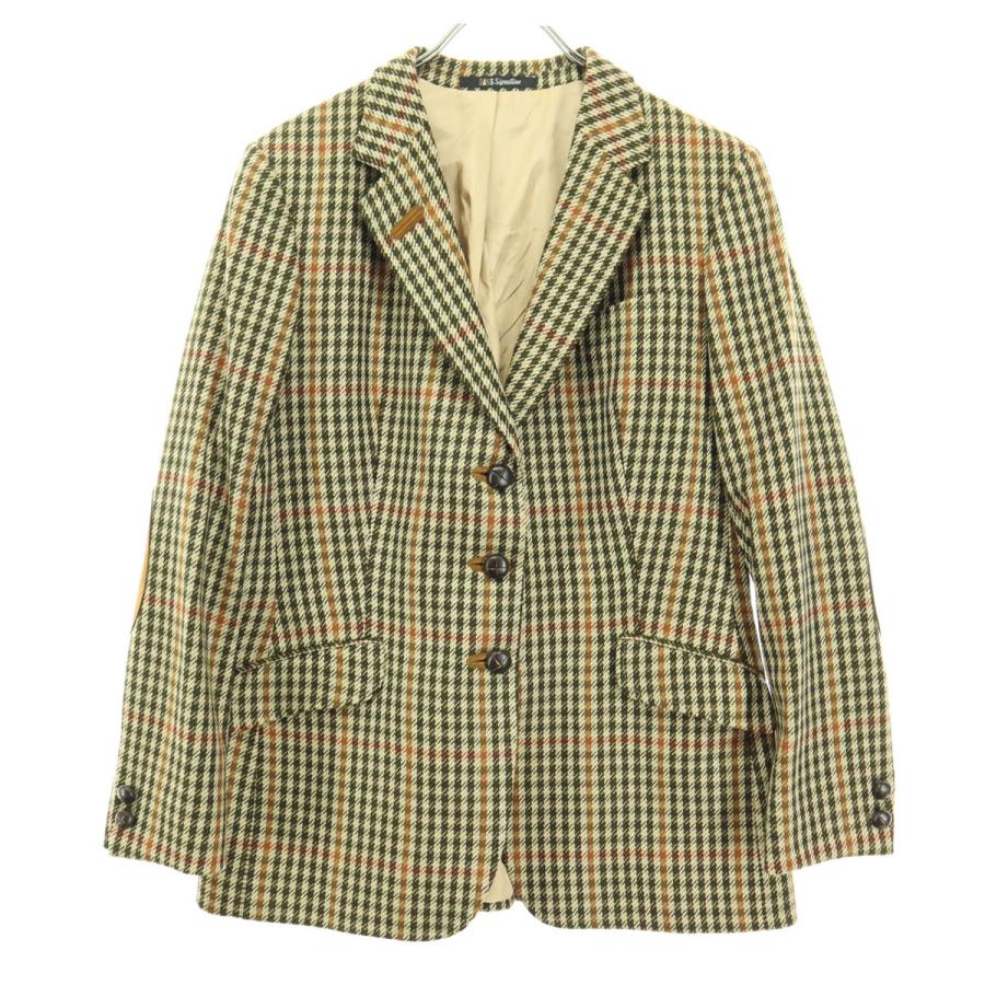 OLD ENGLAND チェック柄 テーラードジャケット 46R DAKS LONDON ダックスロンドン チェック柄 長袖 テーラードジャケット