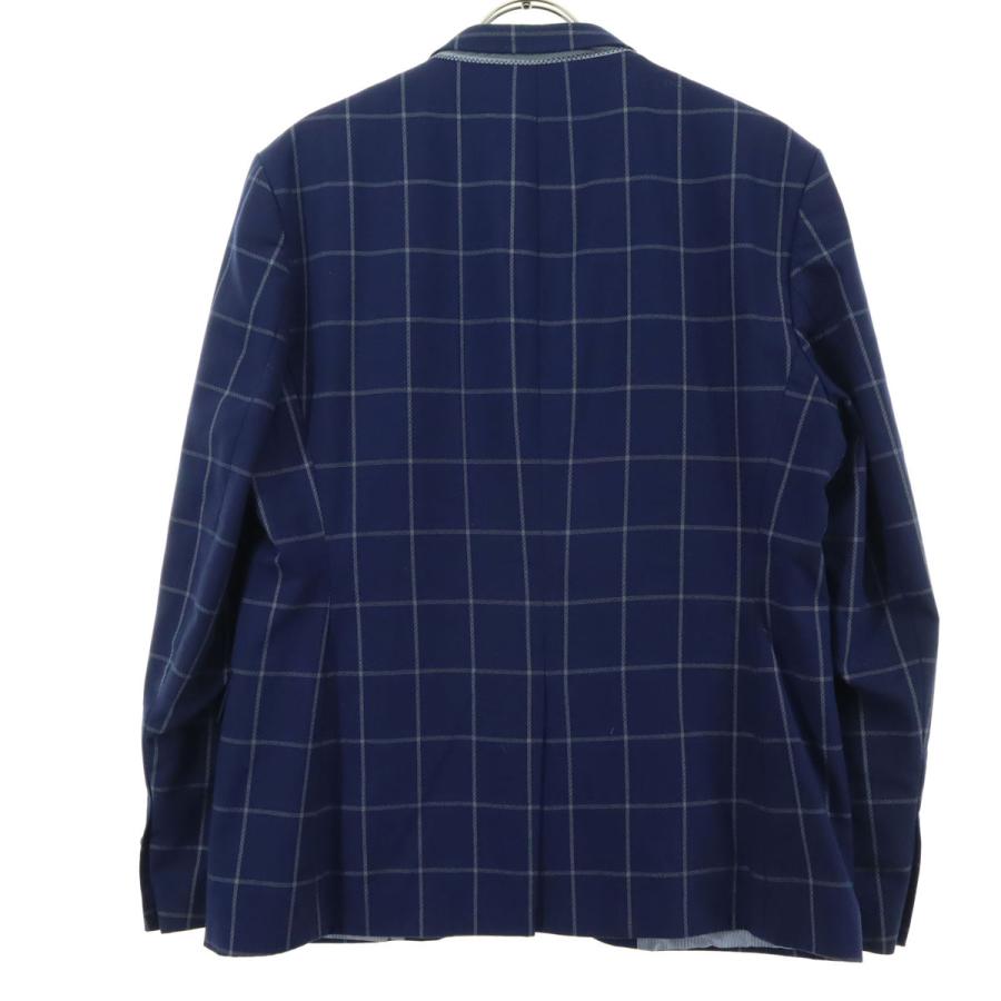 ZARA MAN ザラマン 格子柄 長袖 テーラードジャケット 54 ネイビー 