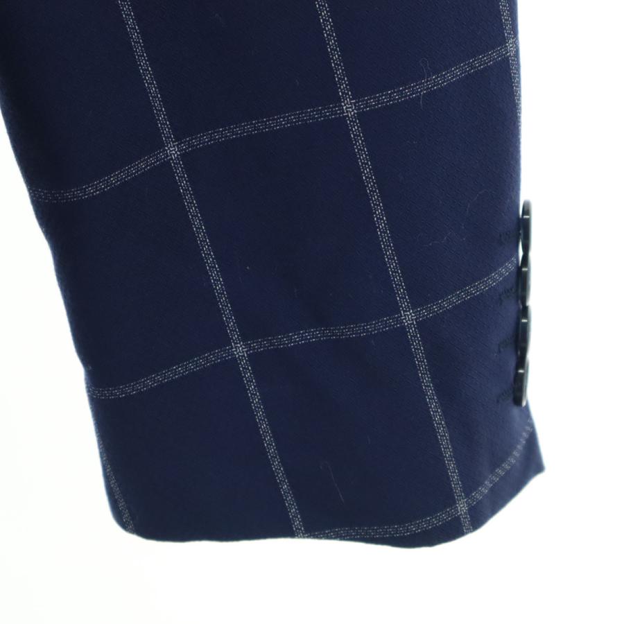ZARA MAN ザラマン 格子柄 長袖 テーラードジャケット 54 ネイビー 