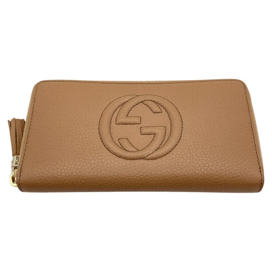 ◎◎GUCCI グッチ GG ラウンドファスナー財布 レディース レザー タッセルチャーム付 598187・525040 ベージュ 本体のみ GUCCI（グッチ） ◎◎ GG ラウンドファスナー財布 レディース レザー