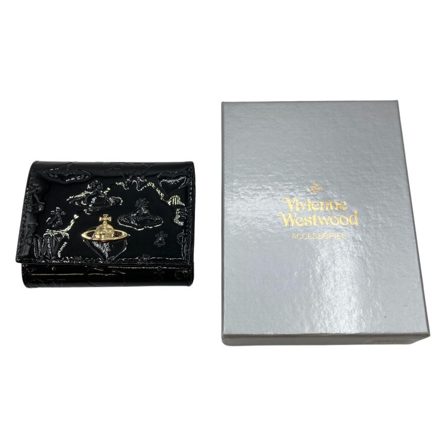 新品 ♡ Vivienne Westwood 913VW110 三折りエナメル黒 新品 ♡ Vivienne Westwood 913VW110 三折りエナメル黒 - メルカリ
