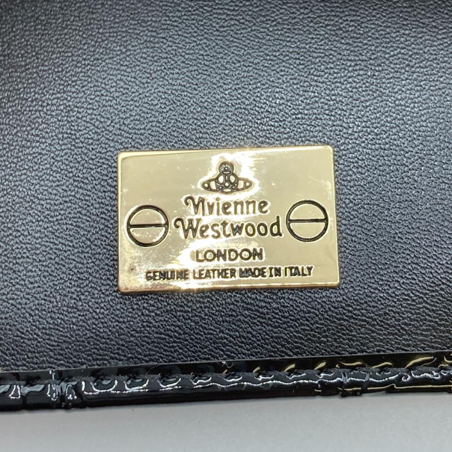 ヴィヴィアンウエストウッド がま口財布三つ折り財布箱付きブラック ヴィヴィアンウエストウッド Vivienne Westwood 口金三つ折り