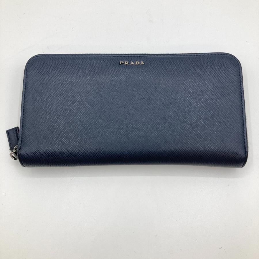 PRADA（プラダ） ラウンドファスナー 長財布 2ML317 ネイビー 傷や汚れ