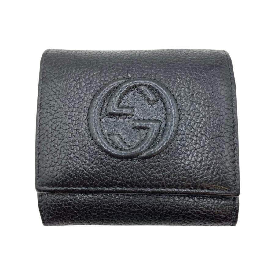 GUCCI（グッチ） ソーホー 3つ折り財布 GGマーク 598207 ブラック 型