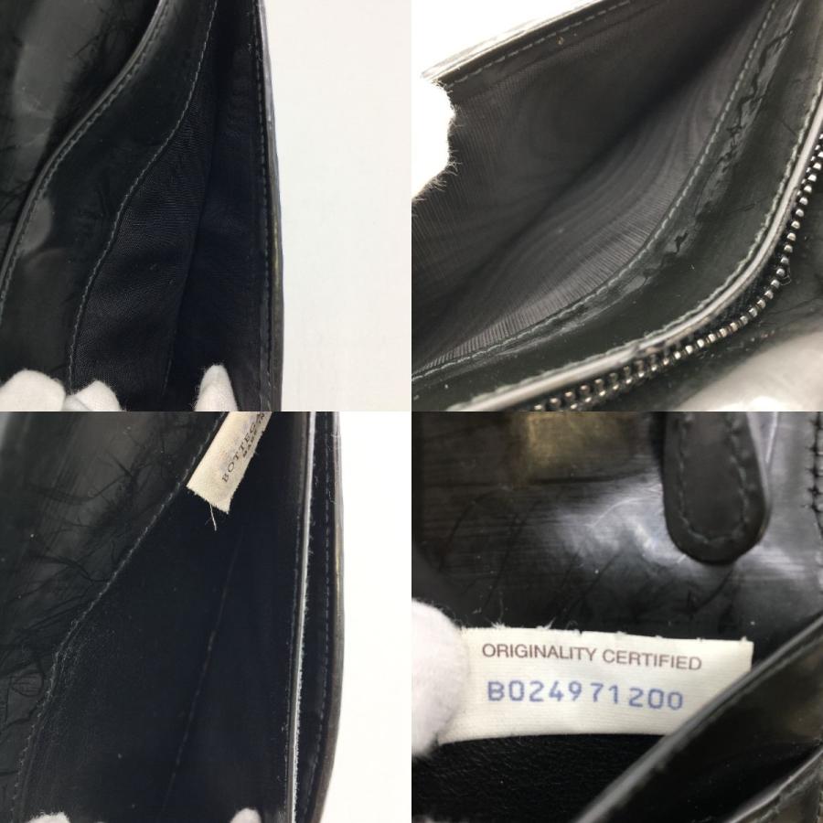BOTTEGA VENETA ボッテガヴェネタ イントレチャート エナメル 長財布