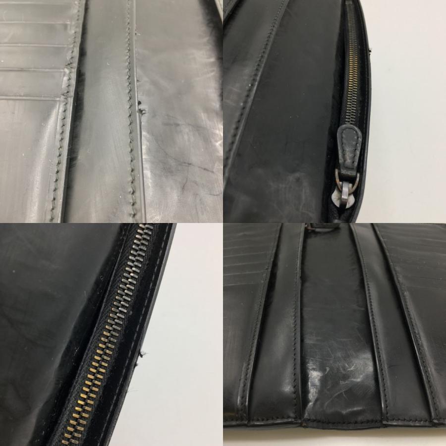 BOTTEGA VENETA ボッテガヴェネタ イントレチャート エナメル 長財布