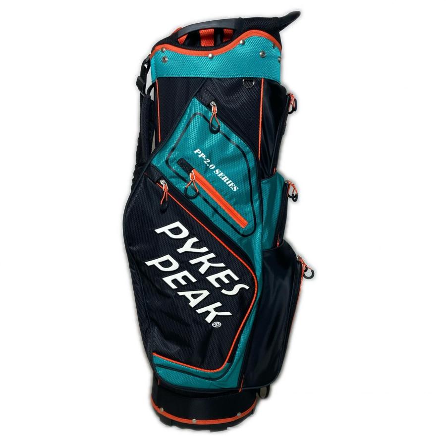PYKES PEAK PP-2.0 キャディバッグ 9.5型 14分割 2.4kg グリーン x