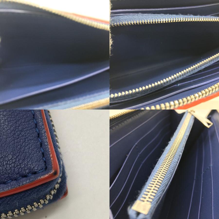 値下げ！ボッテガヴェネタ　カセットジップアラウンドウォレット長財布　紺ネイビー BOTTEGA VENETA - 未使用✨箱付 ボッテガヴェネタ カセット ジップ