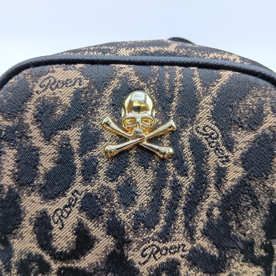 ロエン　Roen カバン　鞄　 レオパード　豹柄　スカル　難あり Roen（ロエン） ◎◎ ボディーバッグ レオパード スカル やや傷や汚れ