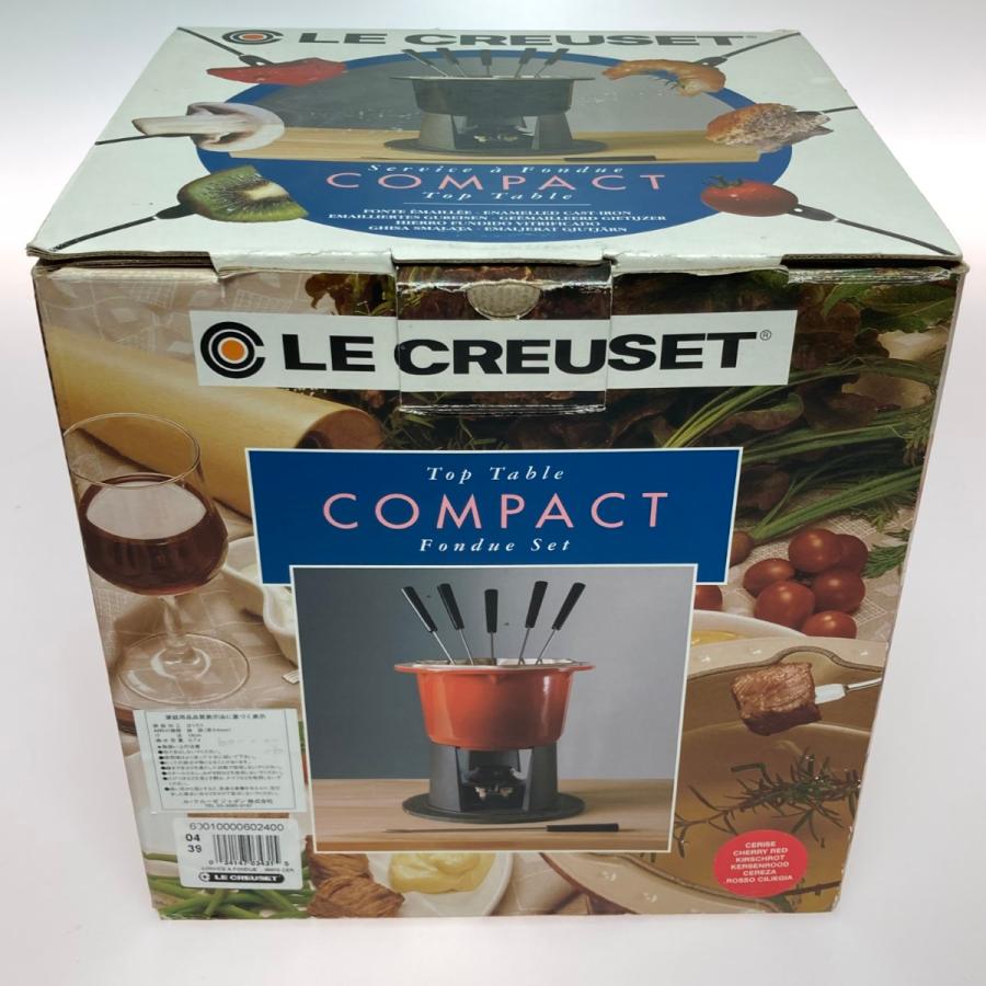 ルクルーゼ コンパクト・フォンデュ・セット LE CREUSET ルクルーゼ コンパクト フォンデュ セット 使用感有 傷や