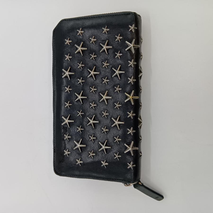 ジミーチュウ ラウンドファスナー 購入 長財布 エンボス型押し スター