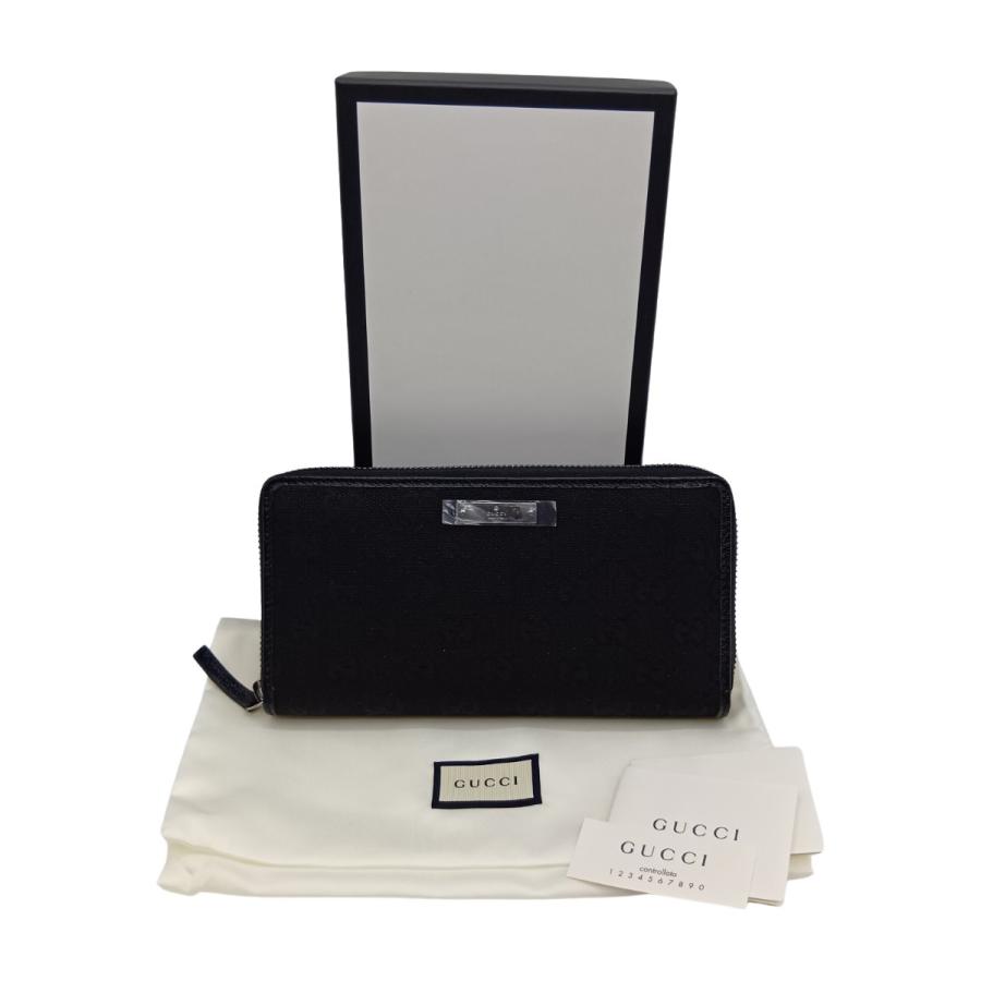 ✅【美品】 メンテ済み グッチ　ラウンドファスナー　ブラック　レザー　長財布 GUCCI（グッチ） GG ラウンドファスナー財布 長財布 307980.2067
