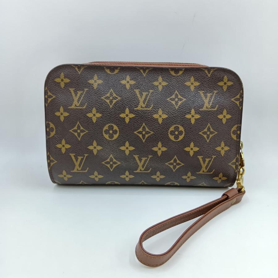 LOUIS VUITTON ルイヴィトン モノグラム オルセー セカンドバッグ M51790 ブラウン ポケットベタつき有 LOUIS VUITTON（ルイ・ヴィトン） モノグラム オルセー セカンドバッグ