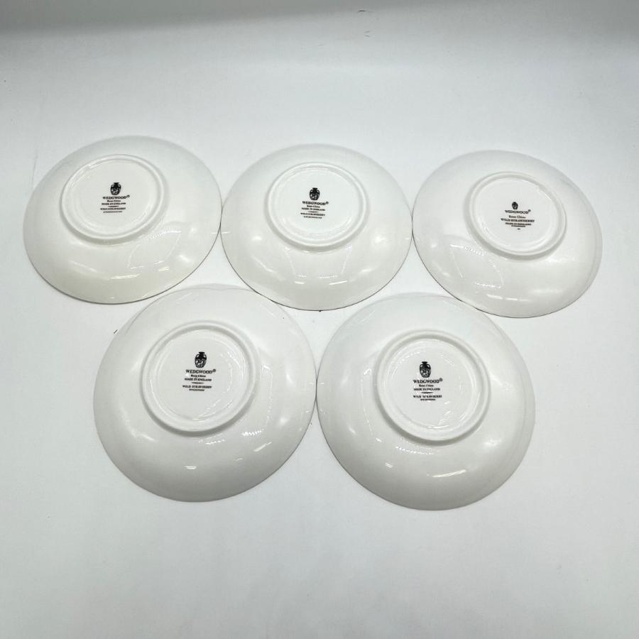 Wedgwood ウェッジウッド ワイルドストロベリー カップアンドソーサー５客 トレイ２点 セット 目立った傷や汚れなしの画像