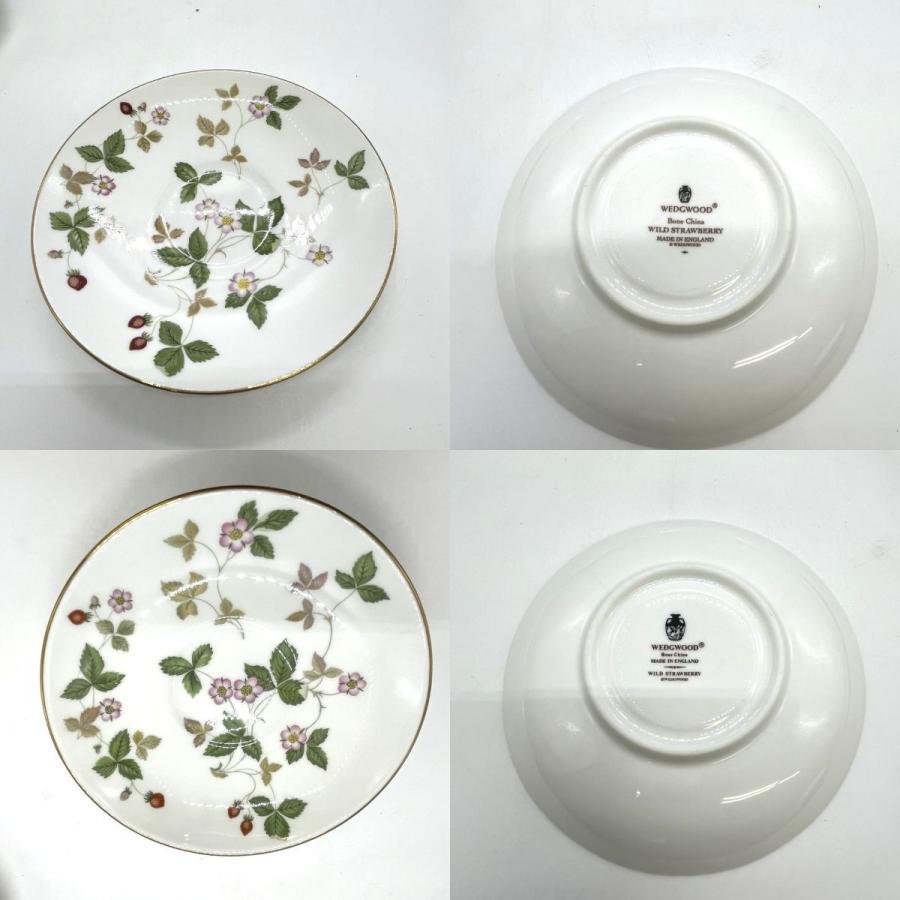 Wedgwood ウェッジウッド ワイルドストロベリー カップアンドソーサー５客 トレイ２点 セット 目立った傷や汚れなしの画像