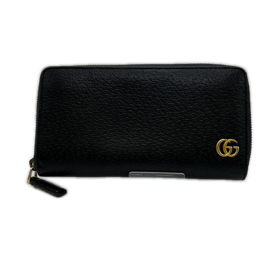 GUCCI（グッチ） ラウンドファスナー財布 428736・2184 ブラック やや