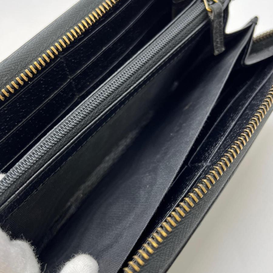 GUCCI（グッチ） ラウンドファスナー財布 428736・2184 ブラック やや