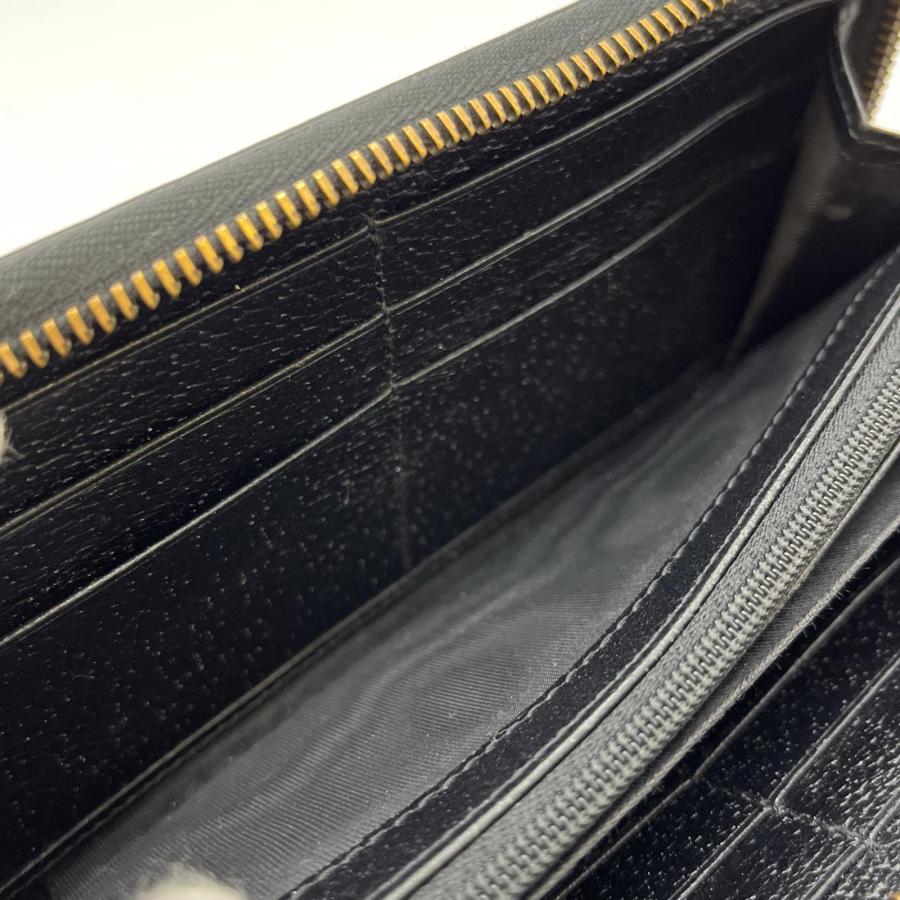 GUCCI（グッチ） ラウンドファスナー財布 428736・2184 ブラック やや