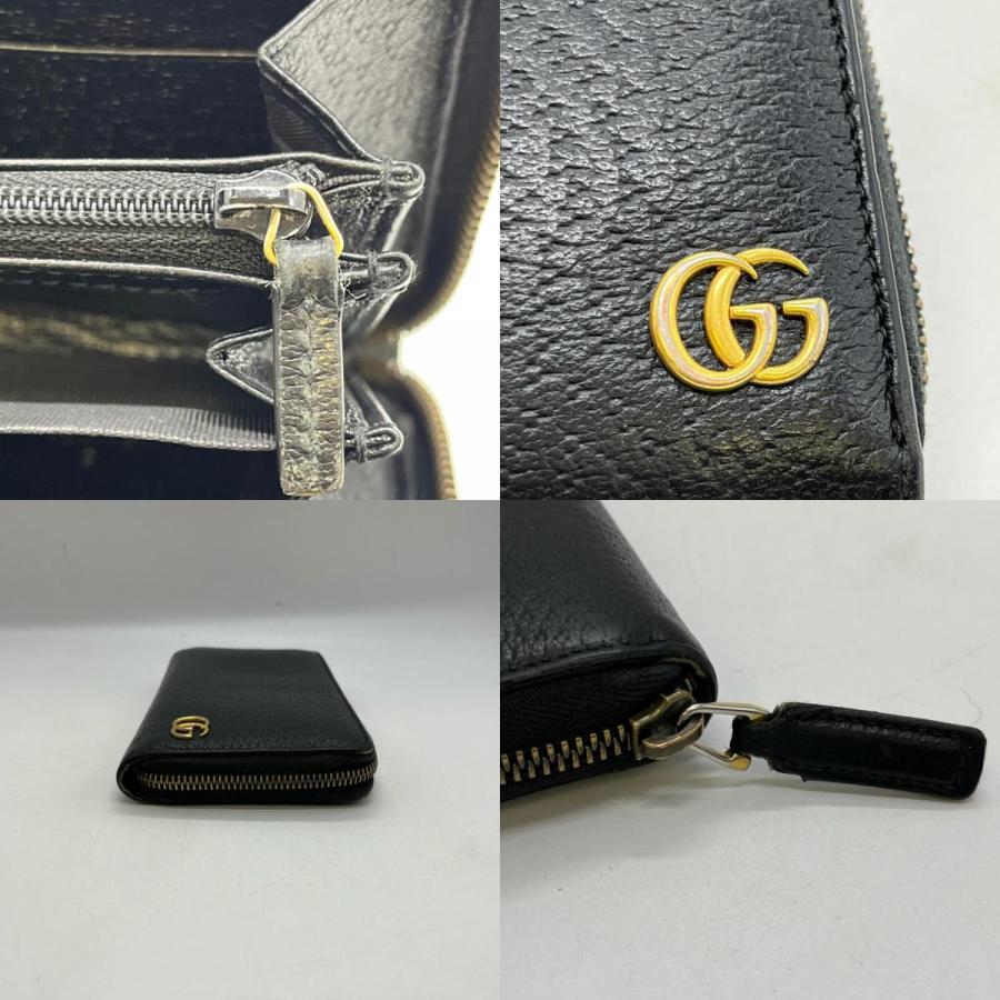 GUCCI（グッチ） ラウンドファスナー財布 428736・2184 ブラック やや