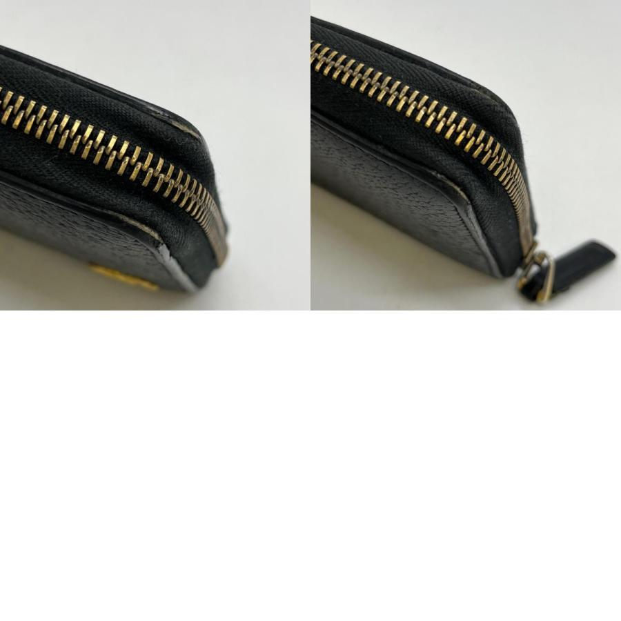 GUCCI タッセル付きラウンドジップミニ 財布　ブラック GUCCI（グッチ） ラウンドファスナー財布 428736・2184 ブラック やや