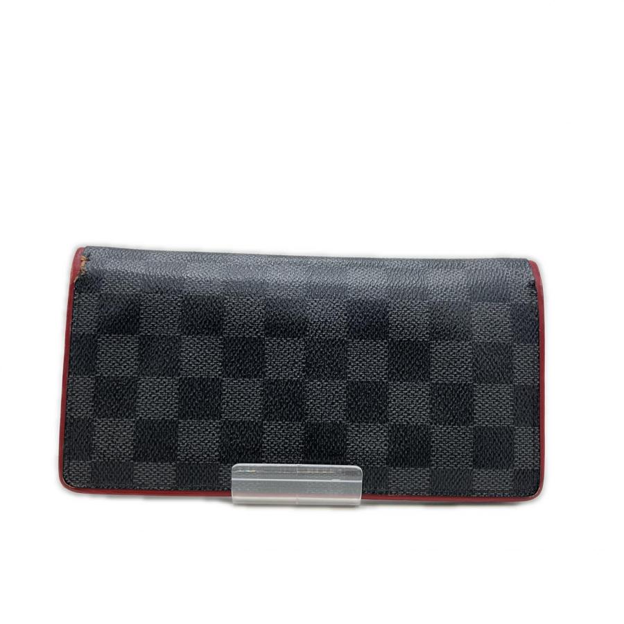ルイヴィトン ダミエ ポルトフォイユ ブラザ 2つ折長財布 長財布 ブラック 黒 LOUIS VUITTON（ルイ・ヴィトン） 2つ折り長財布 ダミエ