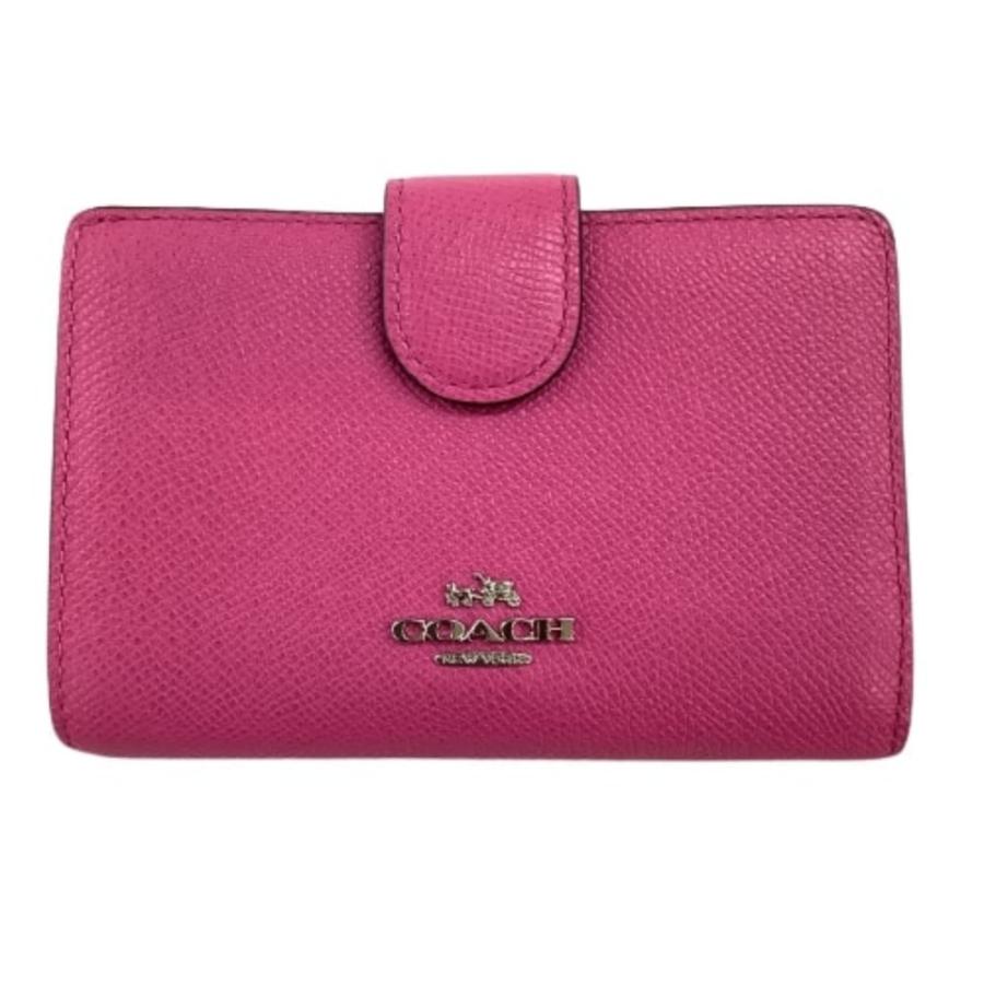 ⭐️新品未使用品✨COACH ピンク 二つ折り財布 COACH ♪♪ コーチ レディース 2つ折り財布 ショッキングピンク