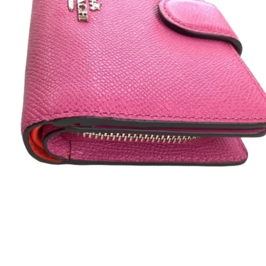 COACH（コーチ） ♪♪ レディース 2つ折り財布 ショッキングピンク
